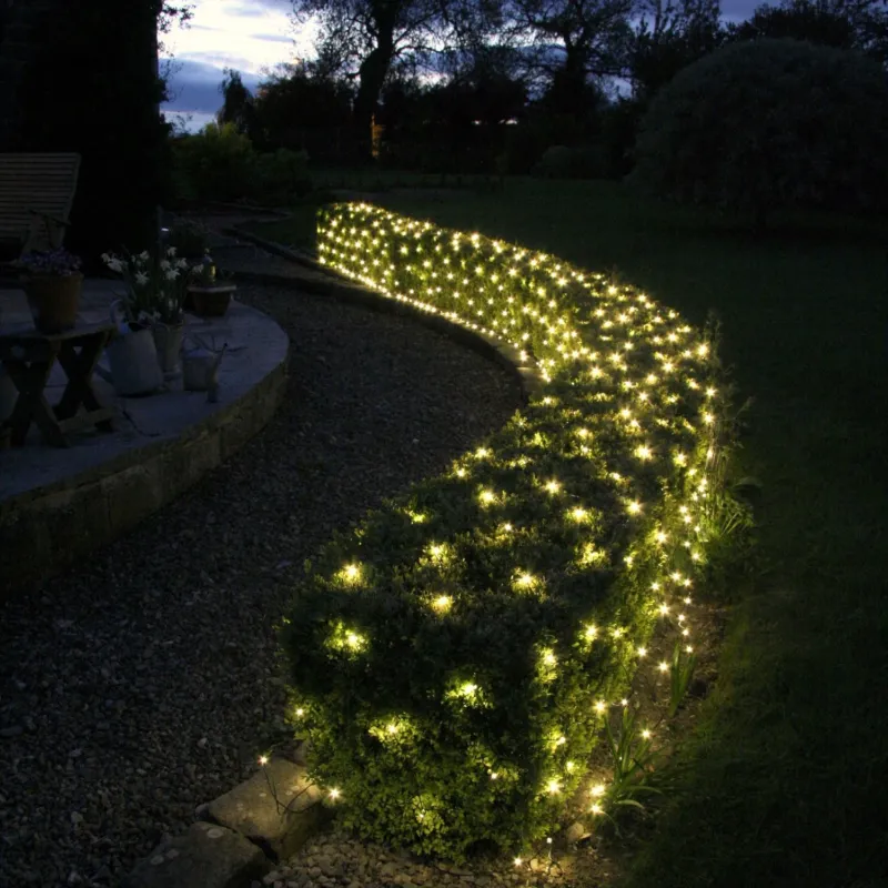 Core Connect 4m x 2m 280er LED Lichternetz warmweiß koppelbar grünes Kabel
