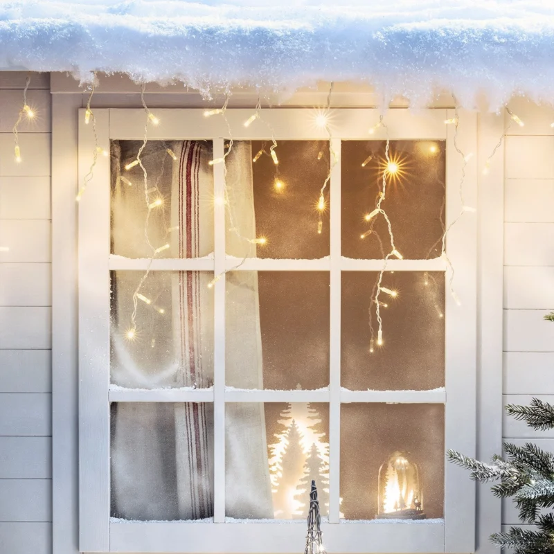 Core Connect 18m 576er LED Eiszapfen Lichterkette warmweiß koppelbar transparentes Kabel