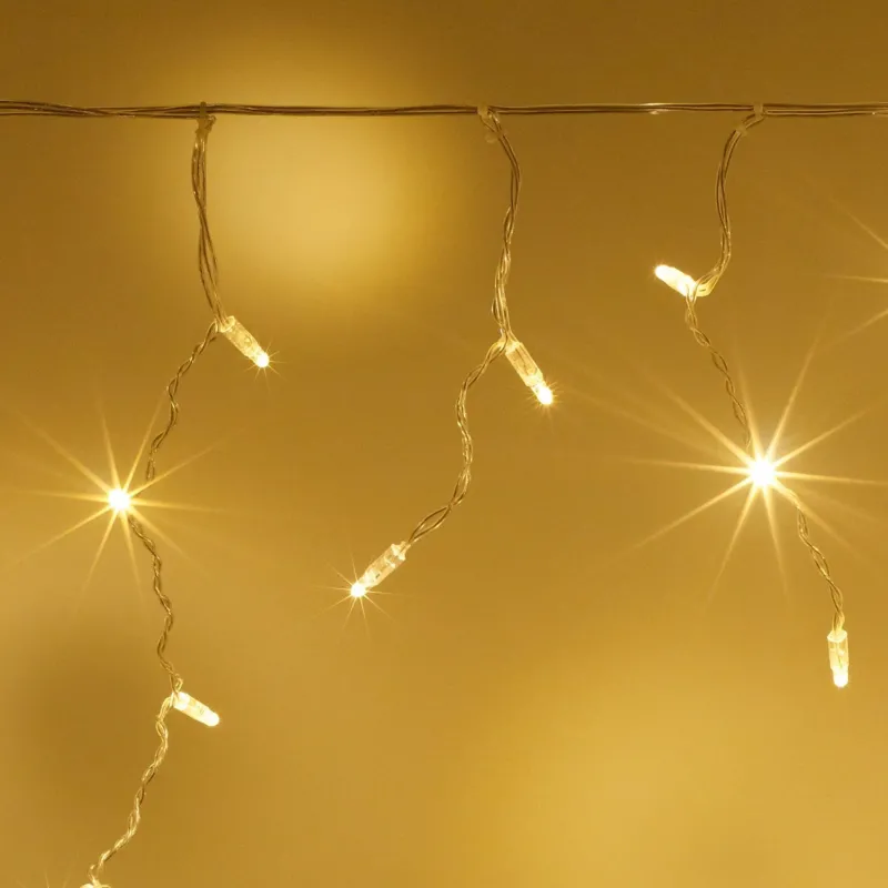 Core Connect 14m 448er LED Eiszapfen Lichterkette warmweiß koppelbar transparentes Kabel