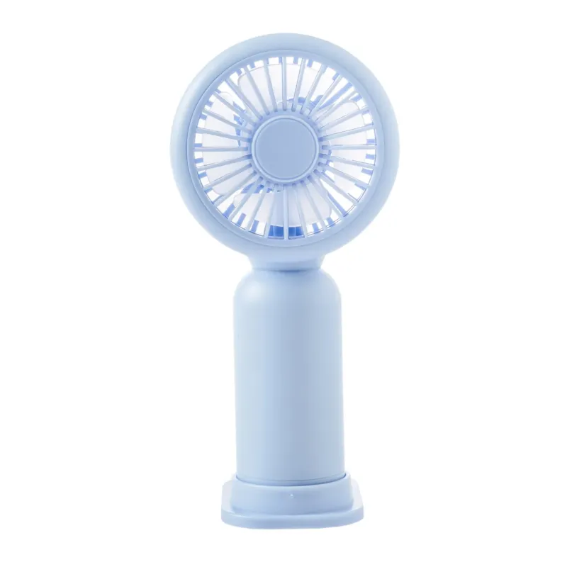Ventilador Portátil Recargable Azul con Cable USB Tipo C
