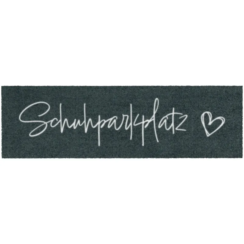 Schuhparkplatz Fußabtreter Schriftzug waschbar anthrazit
