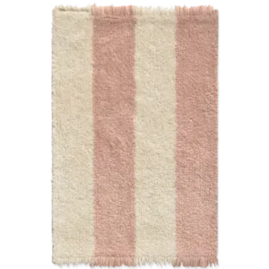 Swatch Washable Rug Cabana Lines Cotton Natural And Vintage Nude