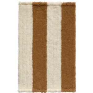 Swatch Washable Rug Cabana Lines Wool Cinamone