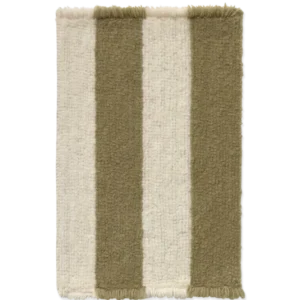 Swatch Washable Rug Cabana Lines Wool Kaki