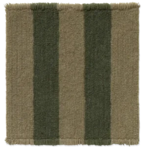 Swatch Washable Rug Cabana Lines Wool Kaki And Duck Green