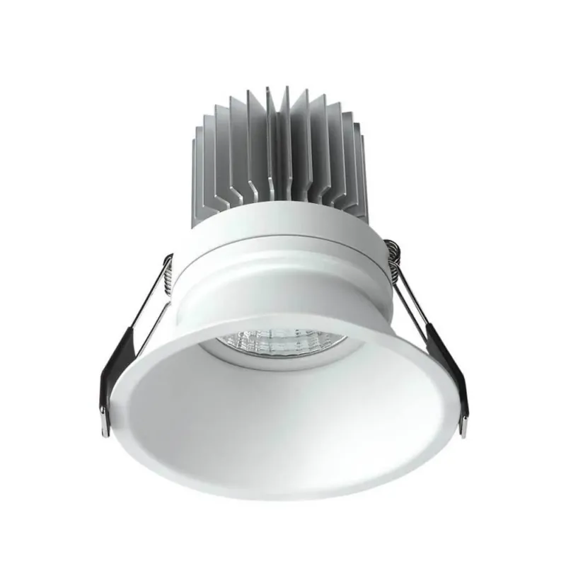 Formentera LED-Einbaustrahler 7,5cm Abschnitt Rund Weiß - moderner, eleganter Einbaustrahler in Weiß-matt.