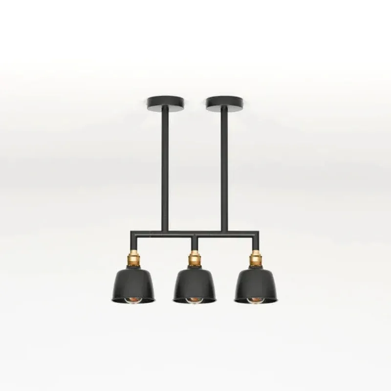 3-Wege Industrielle Rohr Decken Pendelleuchte DIY Lampenfassung