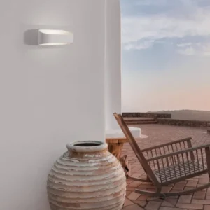 Mile LED Außenwandleuchte Stadion 3000K Up & Down Weiß IP54 moderne Fassadenleuchte für Terrasse und Eingang