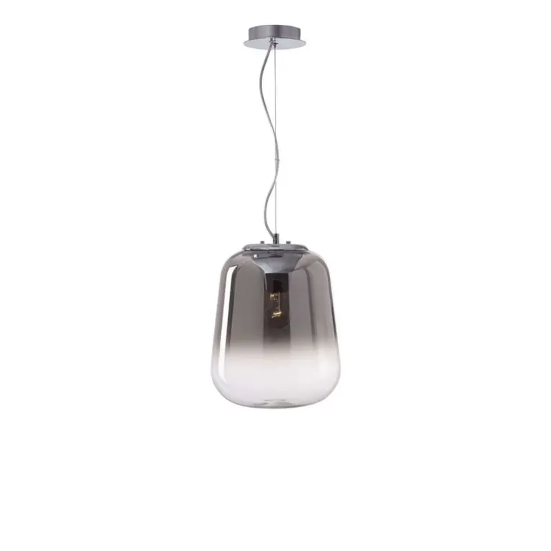 Oliverio Pendellampe Rauchfarben mit Verlauf, elegante Hängeleuchte in Rauchglas-Design.