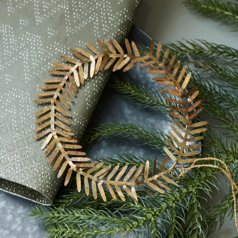 Dekoanhänger Kreis Lamet - gold