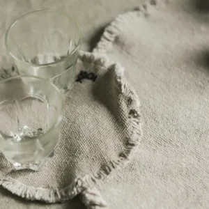 STONEWASHED PLACEMATS AND COASTERS NEW GREY (SET OF 2)
