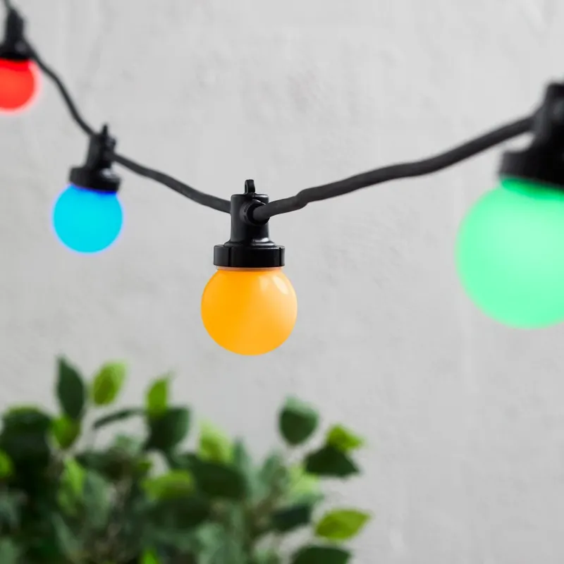 Pro Connect IP67 145m 290er Party Lichterkette bunt koppelbar schwarzes Kabel