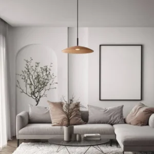 Polifemo LED Pendelleuchte Ø 40cm 3000K moderne Designer-Pendelleuchte in Schwarz und Braun von Nova Luce