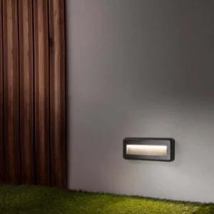 Pulsar LED Außenwandleuchte Rechteckig Abstrahlwinkel 38° Dunkelgrau IP54 für moderne Außenbeleuchtung