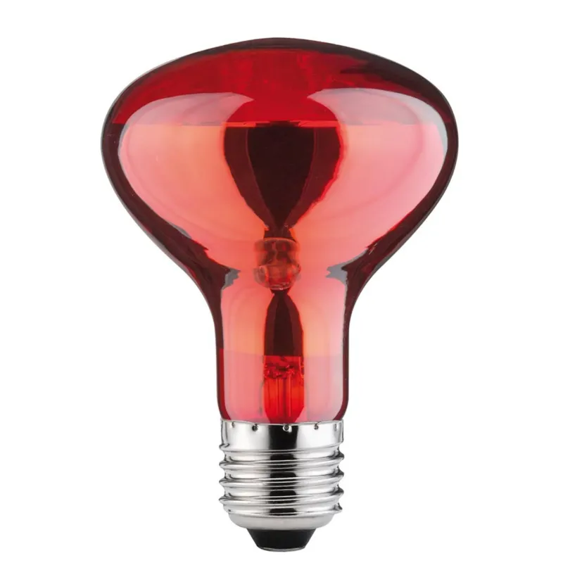 Reflektorlampe R80 60W E27 Infrarot - rote Wärmelampe für Mensch und Tier