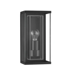 Regina Außenwandleuchte Doppelt Verglast E27 Anthrazit IP65, moderne Außenlampe mit klarem Glas und elegantem Design