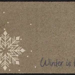 Fußmatte 50 x 75 cm Winter is Here beige