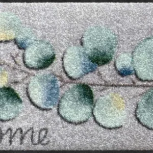 Fußabtreter klein 30x75 Eucalyptus Welcome grün