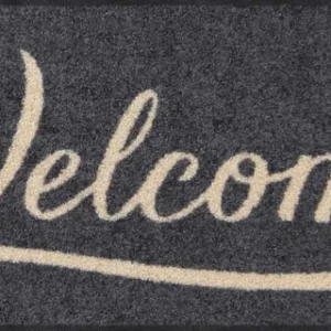Fußabtreter klein 30x75 Simply Welcome grey anthrazit