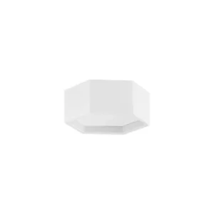 Samba LED Deckenleuchte H 10cm Ø 25cm 3000K in minimalistischem Design aus weißem Aluminium.