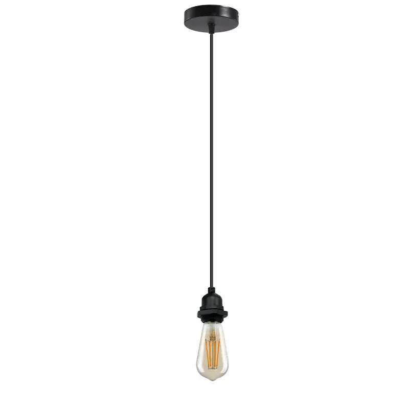 Schwarze Außen-Hängelampe IP55 höhenverstellbar