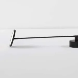 Scope LED Wandleuchte 2-flammig 3000K seitlich von vorne, modernes Design mit schwarzer Halterung.