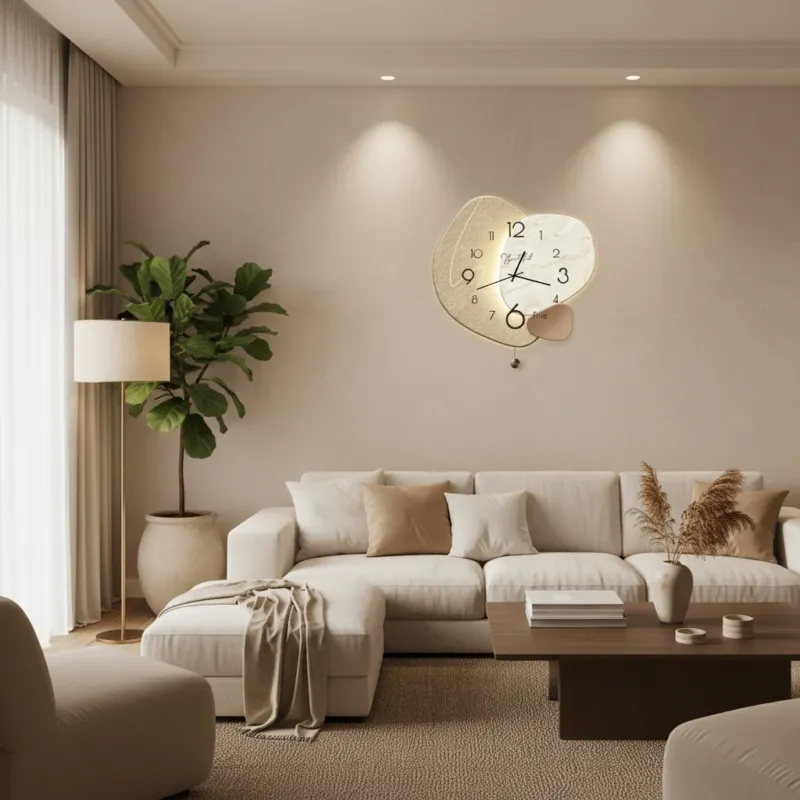 CLOCKLUXE – Minimalist Wall Clock for Living Room & Bedroom