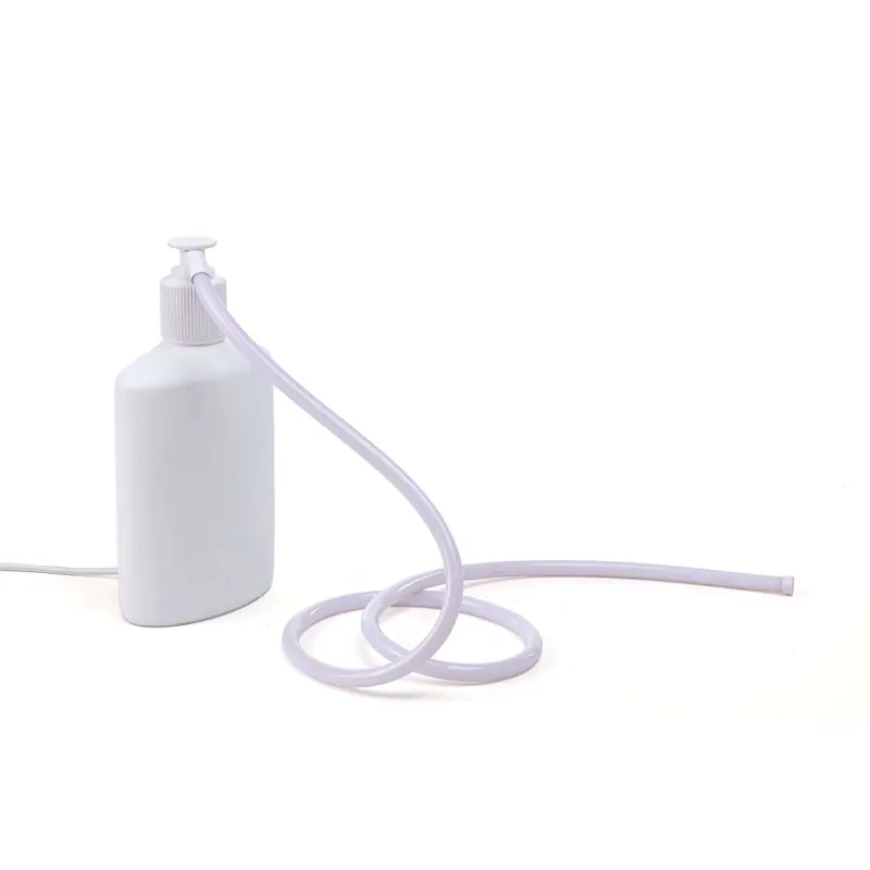 Seletti Daily Glow Soap LED-Tischleuchte Warmweiß, weiße Designerlampe aus Kunstharz mit Schlauchkabel