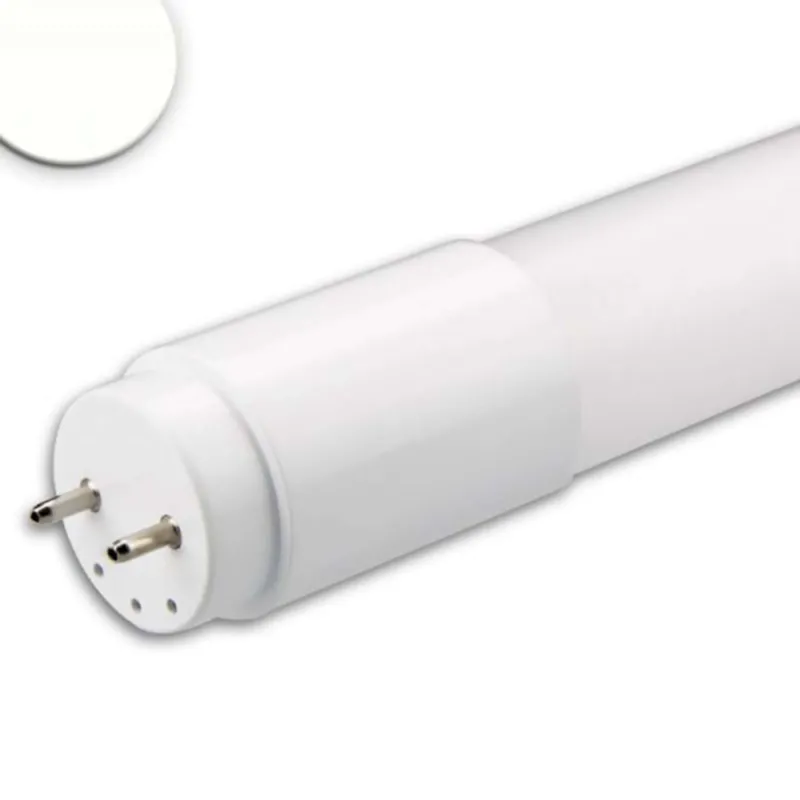 T8 LED Röhre Nano+ 60 in Neutralweiß 1250lm, detailbild der Leuchtstoffröhre, Anschlüsse sichtbar