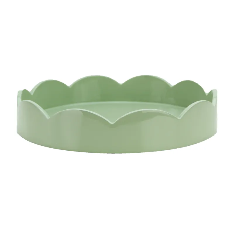 Sage Green Small Scallop Round Tray - Addison Ross Ltd UK