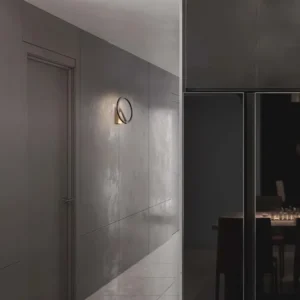 Tilia LED Wandleuchte Ø 22cm 2700, 3000, 4000K moderne schwarze Wandleuchte im minimalistischen Flur