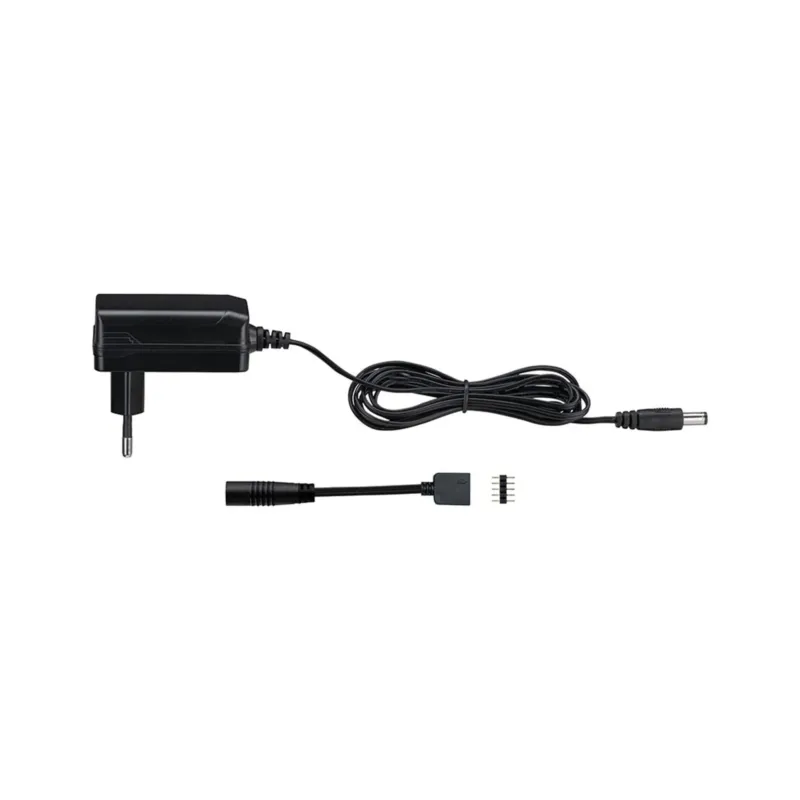 Universal Power Supply 230V-24V 12W Schwarz für LED-Systeme mit Adapter und Steckertrafo