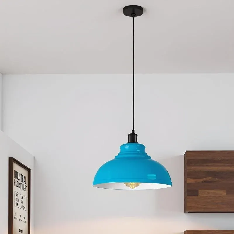 Vintage Pendelleuchte Blau