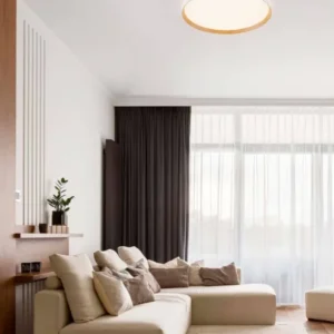 Vomos Deckenleuchte Ø 60cm 2700, 3000K moderne flache Deckenlampe mit warmem Licht im Wohnzimmer
