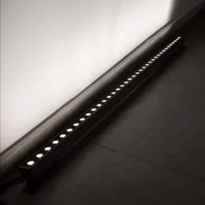 Wall Washer LED Außenwandstrahler 100cm 3000K Winkel Drehbar Nickel IP67 für moderne Außenwandbeleuchtung