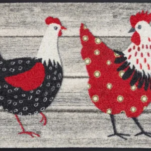 Fußmatte 40x60 Chicken Farm grau