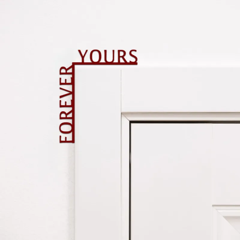 Wooden Corner Quote – Forever Yours by Enjoy The Wood