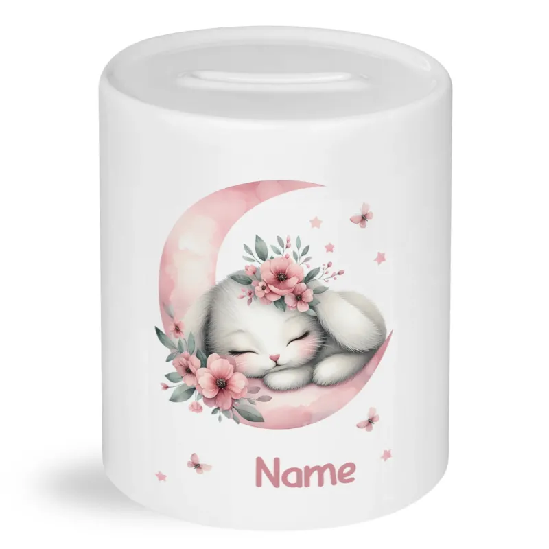 Spardose mit Namen personalisiert, Geschenk zur Geburt
