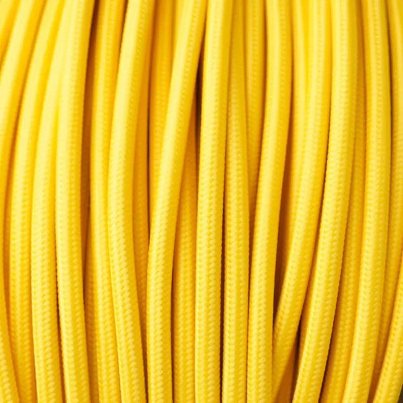 2 adriges rundes Vintage geflochtenes Gewebe Yellow Cable Flex 0,75 mm - Shop für LED-Leuchten - Transformatoren - Lampenschirme - Halter | LEDSone DE