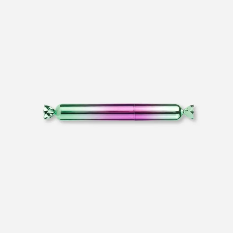 Diamond Painting Stift im Bonbon-Design mit Farbverlauf in Pink und Grün als praktisches Zubehör für Bastel-Projekte