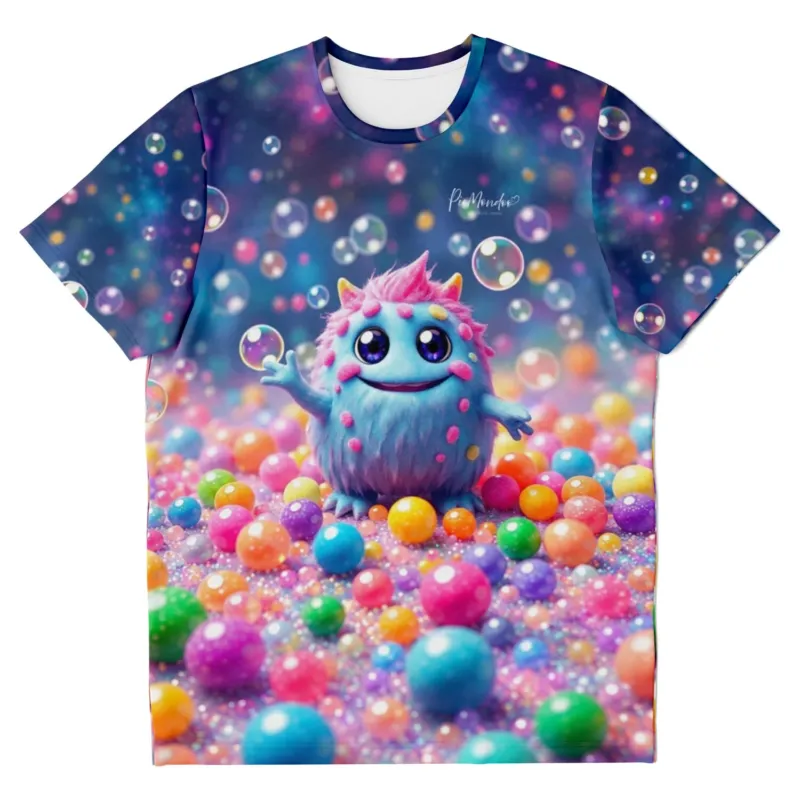 Dreamer T-Shirt mit buntem Muffti-Motiv und leuchtenden Seifenblasen - ideal für Fans von Diamond Painting und Kunst