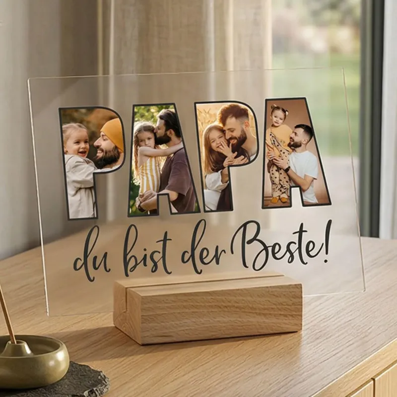 Fotogeschenk für den besten Papa zum Vatertag oder Geburtstag