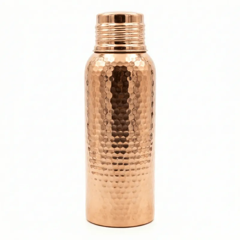 Bakırzen Tinned Pure Copper Water Bottle 750ml (25.36 fl oz) - Exporgin | Türkiye Comes to You