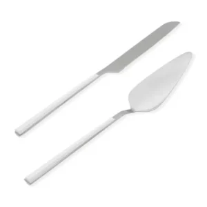 Bianco Cake Serving Set, Silver, 2 Pieces – Elegant and Durable Dessert Utensils - Exporgin - Global Shopping Site