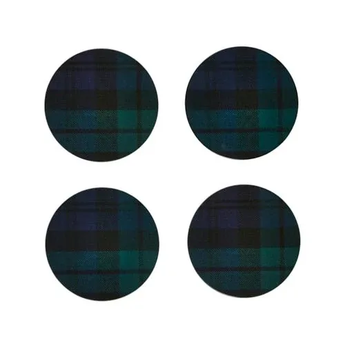 Black Watch Tartan Coasters - Set of 4 - Addison Ross Ltd UK