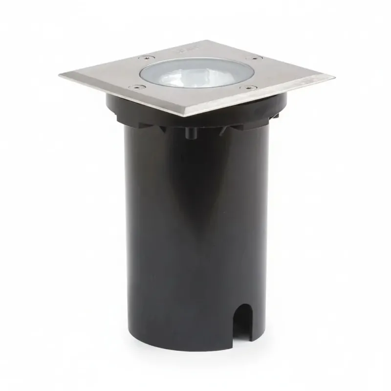Halogen Bodeneinbaustrahler außen eckig befahrbar IP65 – Einbaustrahler IP65