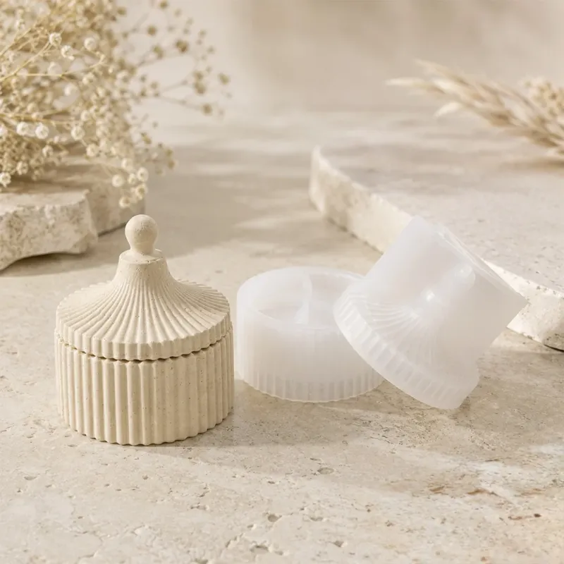 Moule Boîte décorative fermée pour créations Jesmonite - Silicone