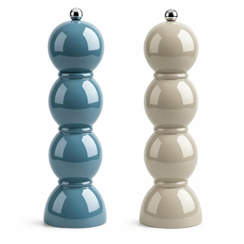 Chambray and Cappuccino Bobbin Salt & Pepper Mills - Addison Ross Ltd UK