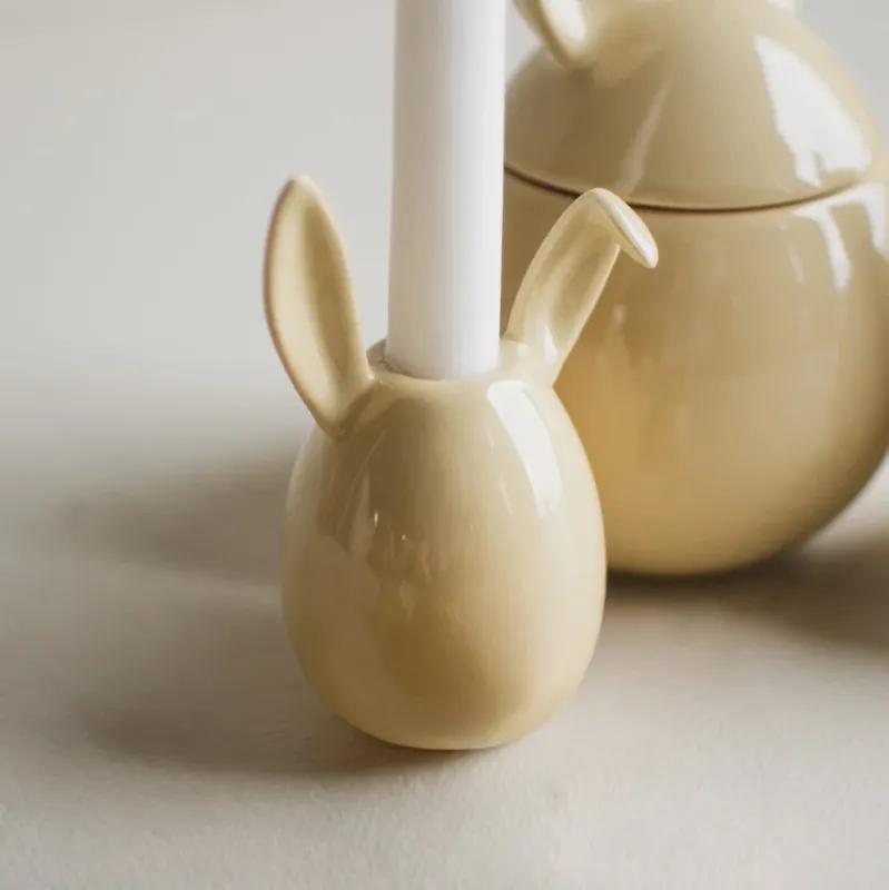 Kerzenhalter Rabbit - shiny yellow
