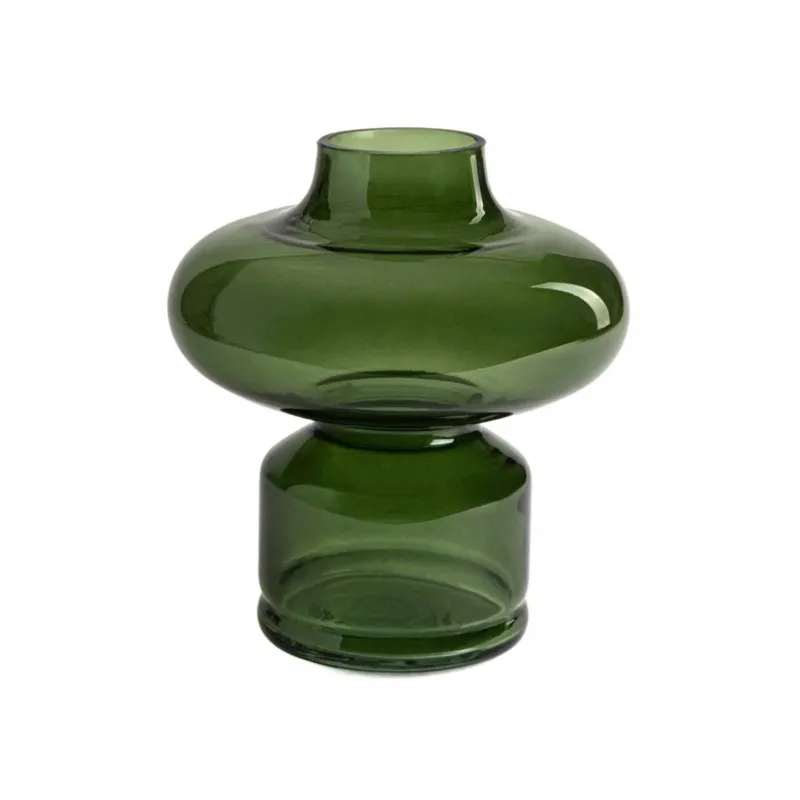 Vase | LUNNEL | grünes Glas | 19x21 cm
